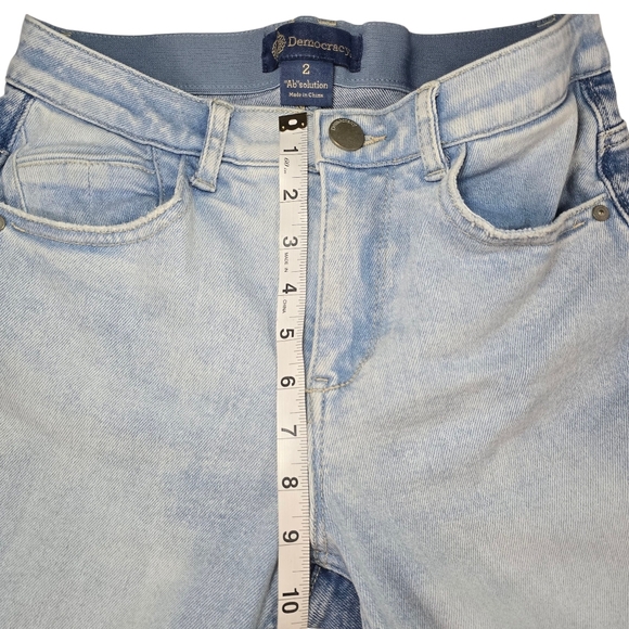 Democracy "Ab"solution High Rise Spliced Ankle Length Straight Leg Jeans Size 2 - Picture 8 of 12